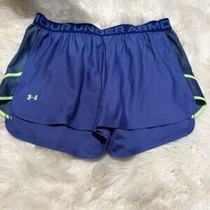 Under armour blue flowy active shorts size L